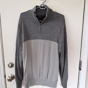 Mizuno Two-Tone Gray Zip-Up Sweater